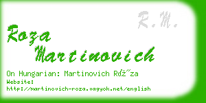 roza martinovich business card